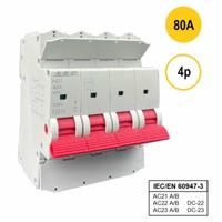 HS1 lastscheider 4 polig 80A hoofdschakelaar werkschakelaar lastschakelaar Voor AC en DC stroom - thumbnail