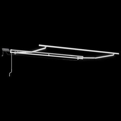 VidaXL Luifel handmatig uittrekbaar en led 300x250 cm antraciet en wit