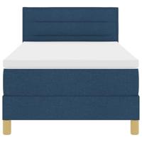 Boxspringbed met matras en LED stof blauw 100x200 cm - thumbnail
