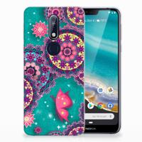 Nokia 7.1 | Hoesje maken | Cirkels en Vlinders - thumbnail