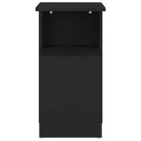 Bijzettafel 36x30x56 cm spaanplaat zwart - thumbnail