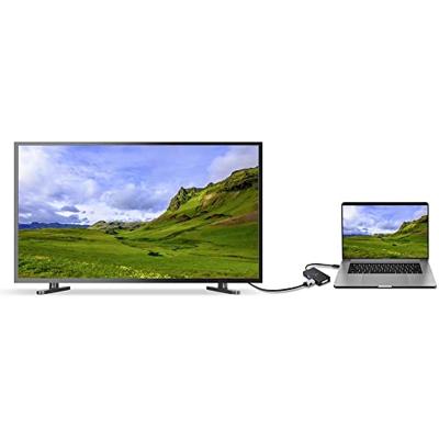 Renkforce RF-4633066 USB-C / HDMI / DVI / VGA Adapter [1x USB-C stekker - 1x VGA-bus, HDMI-bus, DVI-bus 24+5-polig] Zwart