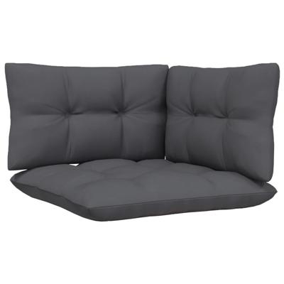 6-delige Loungeset met kussens massief grenenhout - thumbnail