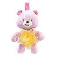Chicco nachtlamp met geluid beer junior 27 cm polyester roze - thumbnail