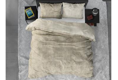 RoyalTextile - Washed Cotton Dekbedovertrek Flanel - Taupe - 240 x 220