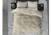 RoyalTextile - Washed Cotton Dekbedovertrek Flanel - Taupe - 240 x 220 - thumbnail