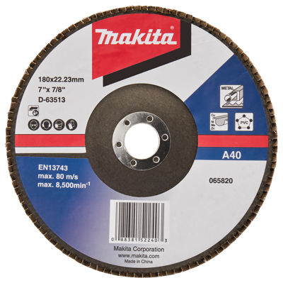 Makita Accessoires Lamellenschuurschijf 180mm A40 - D-63513-10 D-63513-10