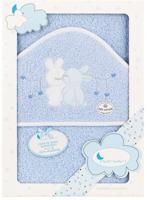 Interbaby badcape konijnen 100 x 100 cm katoen - thumbnail