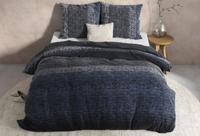 RoyalTextile - Gradient Knits Dekbedovertrek Flanel - Blauw - 200 x 220 - thumbnail