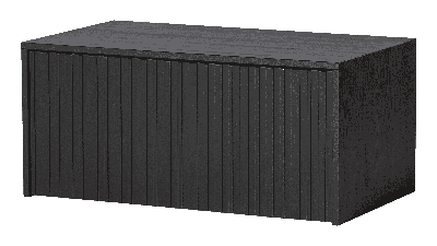 WOOOD Kistbank 'New Gravure' Grenenhout, kleur Zwart