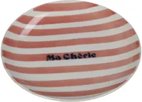 Kersten schaal aardewerk ma cherie 21x2.5cm wit, roze - thumbnail