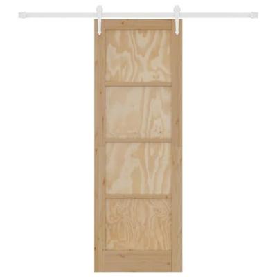 Schuifdeur met hardware set 73,5x211 cm van massief grenenhout