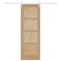 Schuifdeur met hardware set 73,5x211 cm van massief grenenhout - thumbnail