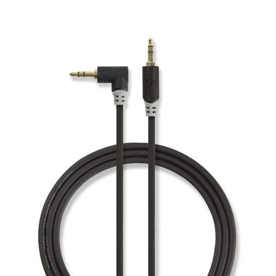 Nedis CABW22600AT05 Stereo Audiokabel 3,5 Mm Male - 3,5 Mm Male Haaks 0,5 M Antraciet