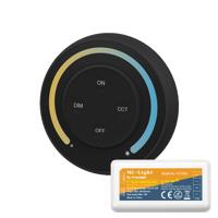 Draadloze touch wanddimmer dual white zwart - compleet - thumbnail