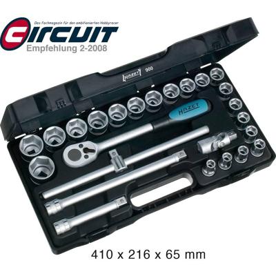 HAZET Dopsleutelset 900 - 1/2 inch (12,5 mm) vierkant hol - Buiten-zeskant-tractieprofiel - 25-delig - 10 - 32