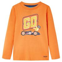 VidaXL Kindershirt met lange mouwen 116 donkeroranje - thumbnail