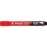 Permanente markeerstift Pilot SCA-100 Rood (12 Stuks) - thumbnail