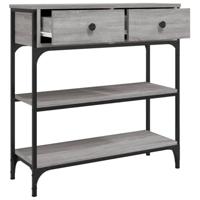 Wandtafel 72,5x25x75 cm bewerkt hout grijs sonoma eikenkleurig - thumbnail