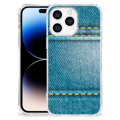 Apple iPhone 14 Pro Max Anti Shock Bumper Case Jeans Apple iPhone 14 Pro Max Anti Shock Bumper Case Jeans