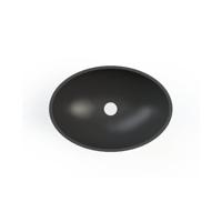 Waskom BWS Prince Cast Marble 49x34 cm Ovaal Mat Zwart - thumbnail