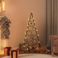 Kerstdecoratie kerstboom 125 cm metaal zwart - thumbnail