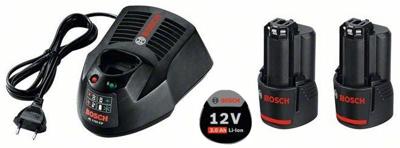 Bosch Blauw 12v starterset met 2 accu's van 3.0ah + lader al1230cv - 1600a00x7e Bosch Blauw 12v starterset met 2 accu's van 3.0ah + lader al1230cv - 1600a00x7e