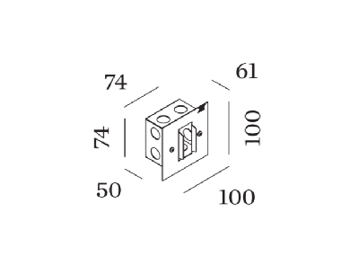 Wever & Ducre - STRIPE 0.4/0.7 RECESSED HOUSING INCL. PLASTERKIT