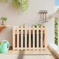 VidaXL Plantenbak verhoogd met hekontwerp 100x50x70 cm grenenhout - thumbnail