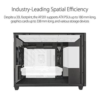 Asus Prime AP201 MicroATX Mini-tower PC-behuizing Zwart Asus Prime AP201 MicroATX Mini-tower PC-behuizing Zwart