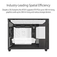 Asus Prime AP201 MicroATX Mini-tower PC-behuizing Zwart - thumbnail