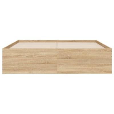 Bedframe met lades bewerkt hout sonoma eikenkleurig 120x190 cm