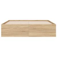 Bedframe met lades bewerkt hout sonoma eikenkleurig 120x190 cm - thumbnail