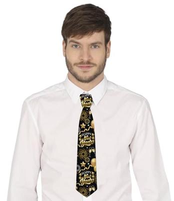 Elegante Nieuwjaar Stropdas Zwart/Goud