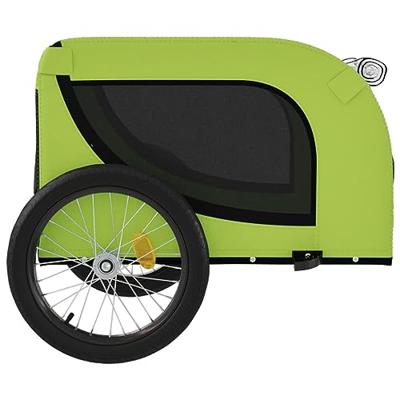 VidaXL Hondenfietstrailer oxford stof en ijzer groen en zwart
