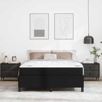 Bedframe met matras met matras Zwart 140 x 190 cm Kunstleer - thumbnail