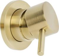 Saqu Eurotrend 2-gats inbouw wastafelmengkraan inclusief inbouwdeel geborsteld messing - thumbnail