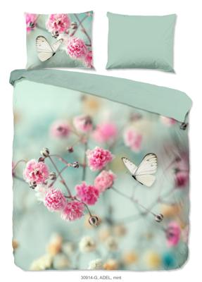 Good Morning Dekbedovertrek "bloemen en vlinders" - Mint - (200x200/220 cm) - Katoen Good Morning Dekbedovertrek "bloemen en vlinders" - Mint - (200x200/220 cm) - Katoen