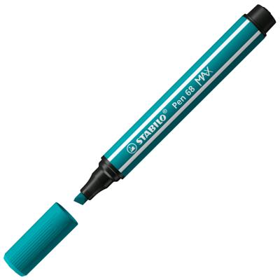 STABILO pen 68 max viltstift met dikke beitelpunt turquoiseblauw