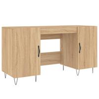 Bureau 140x50x75 cm bewerkt hout sonoma eikenkleurig - thumbnail