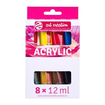 Acrylverf tac 12ml set 8 kleuren