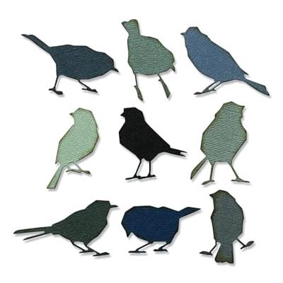 Sizzix • tim holtz thinlits die set silhouette birds 9pcs