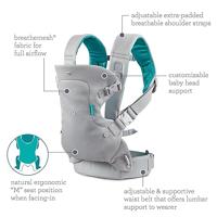 Babydrager Flip Ergo 4 in 1 Convertible Air lichtgrijs - thumbnail