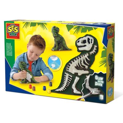 SES gieten en schilderen - glow in the dark dino skelet SES gieten en schilderen - glow in the dark dino skelet