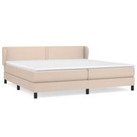 Boxspring met matras kunstleer cappuccinokleurig 200x200 cm - thumbnail