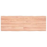 Tafelblad natuurlijke rand 120x40x(2-6)cm eikenhout lichtbruin - thumbnail
