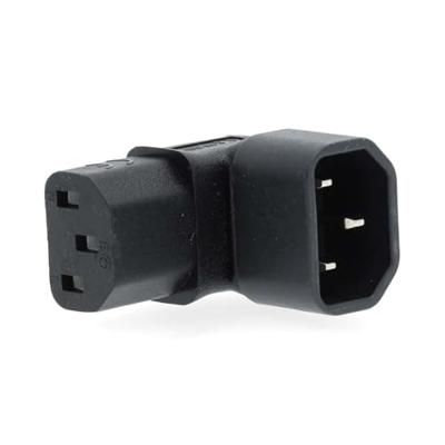Nedis Verlengstekker | IEC-320-C13 | IEC-320-C14 | 90° Gehoekt | Vernikkeld | PVC | Zwart | Doos | 1 Stuks - CEGB1190BK