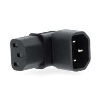 Nedis Verlengstekker | IEC-320-C13 | IEC-320-C14 | 90° Gehoekt | Vernikkeld | PVC | Zwart | Doos | 1 Stuks - CEGB1190BK - thumbnail