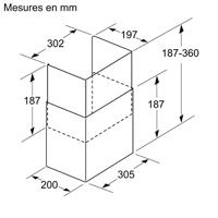 Bosch DWZ0IB5N0 restant schachtverlenging 187-360 mm - thumbnail