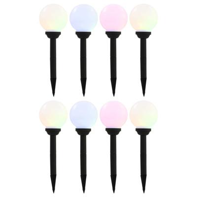 VidaXL Solarlampen 8 st led rond 15 cm rgb